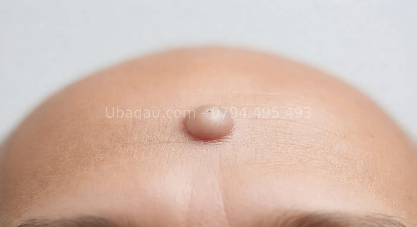 u bã đậu ở trán