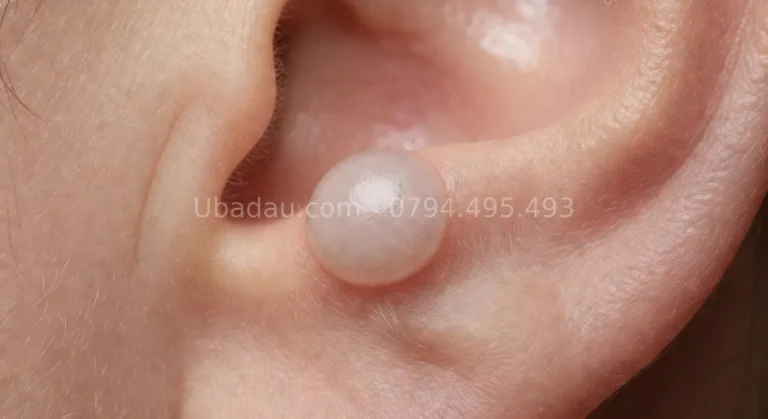 U bã đậu sau tai và ở dái tai – Vị trí hay bị nhầm