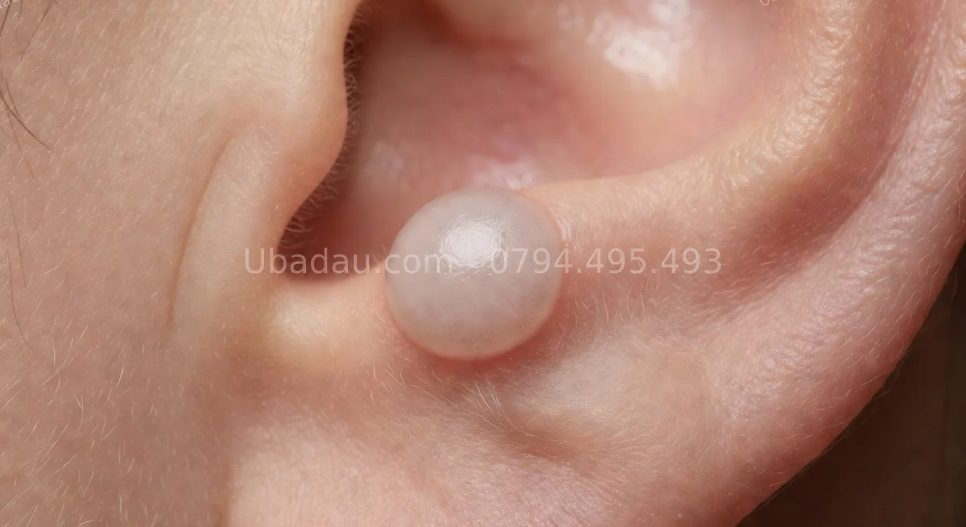 u bã đậu sau tai u bã đậu sau tai