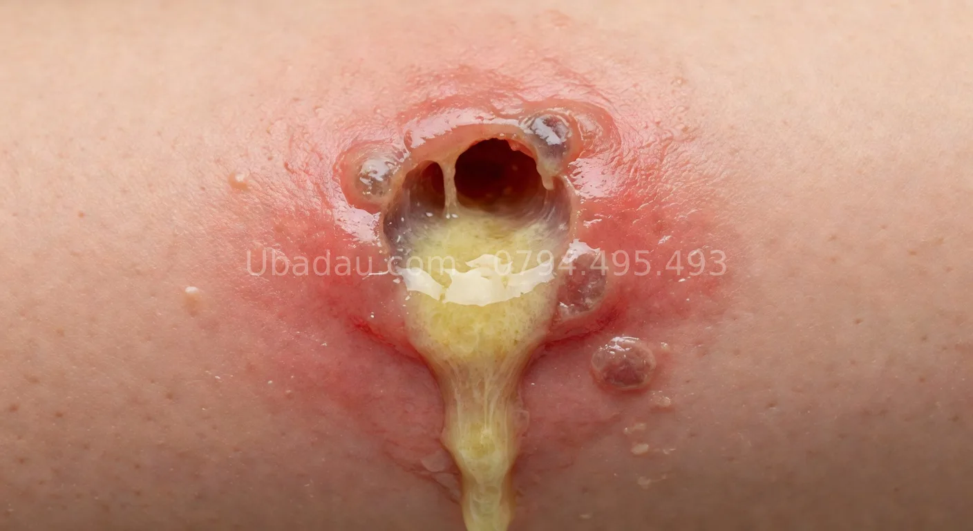 u bã đậu xì mủ phải làm sao